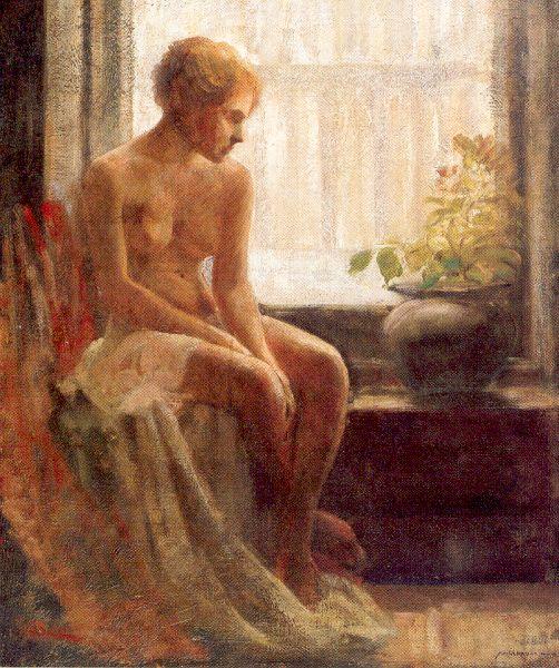 Mulhaupt, Frederick John Nude Seated by a Window